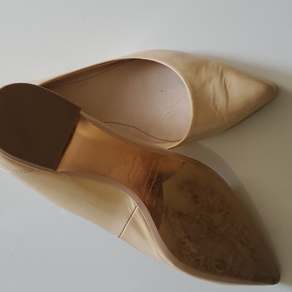 Ted Baker Izlar II Nude Patent Leather Pointy Flats, Womens size 38, US 7.5 - Picture 3 of 4